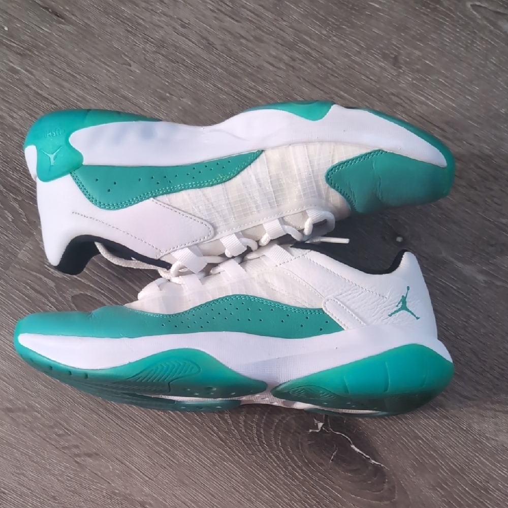 White and Teal Sneakers